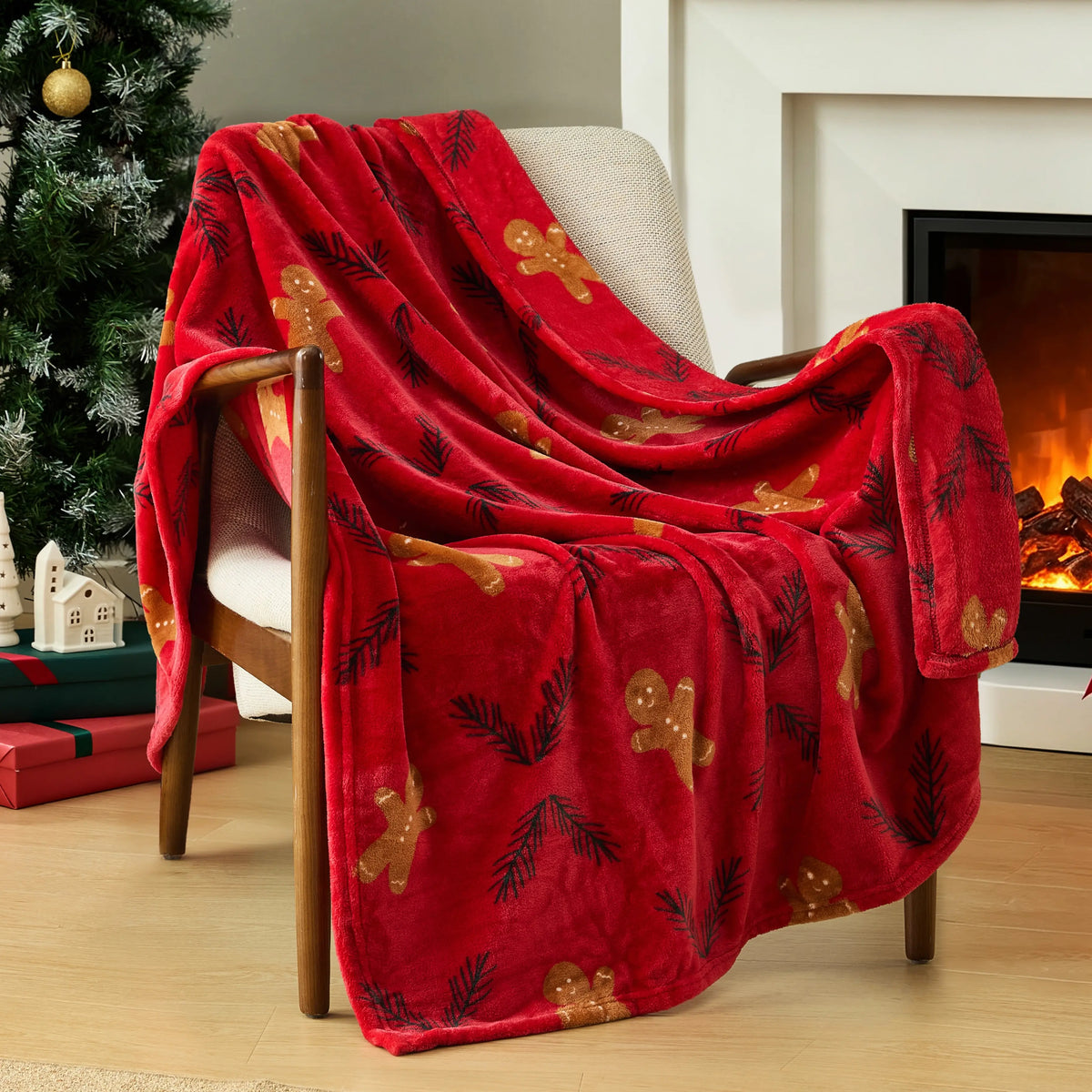 CGK | Holiday Plush Blanket - Ultra-Soft Festive Throw, Cozy Lightweight Christmas Bedding & Couch Blanket with Holiday Prints