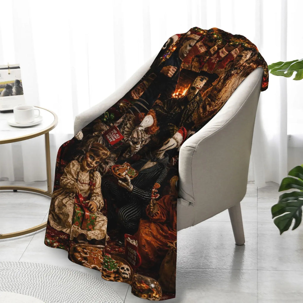 Halloween-M Blanket All Season Sofa Bedroom Chairs Dorm Couch Camping Soft Warm Cozy Bed Fleece Throw Gift for Men Women Boy Girl