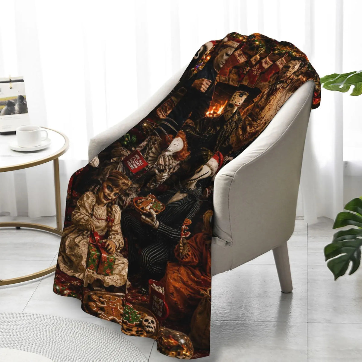 Halloween-M Blanket All Season Sofa Bedroom Chairs Dorm Couch Camping Soft Warm Cozy Bed Fleece Throw Gift for Men Women Boy Girl