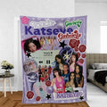 Katseye Beautiful Chaos Tour Blanket - 100% Brushed Flannel Fleece, Ultra Soft, Breathable, Plush, Lightweight, HD Print Throw for Bedroom/Couch, Christmas Gift for Kpop Fans, Aesthetic Merch Decor