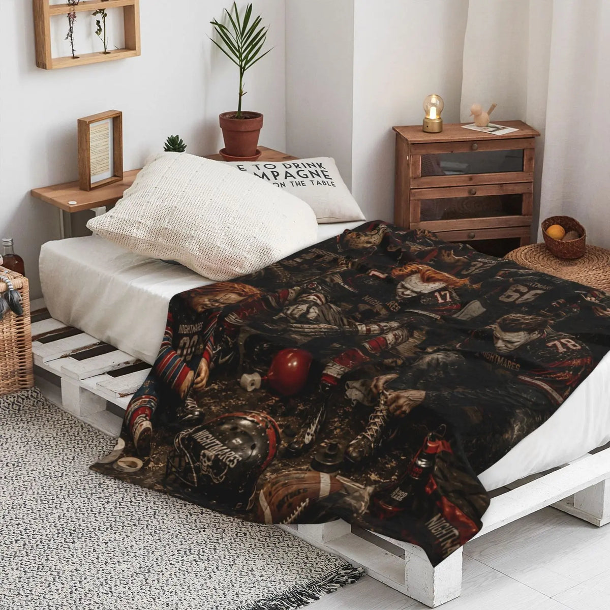 Halloween-M Blanket All Season Sofa Bedroom Chairs Dorm Couch Camping Soft Warm Cozy Bed Fleece Throw Gift for Men Women Boy Girl
