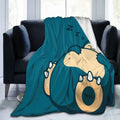 Snorlax Cartoon Blanket Ultra Air-conditioning quilt, soft and thin style Flannel Throw Blanket Warm Cozy Fleece Blankets Gifts for Kids Boys Girls Travelling Camping Sofa Bed 50"x40"
