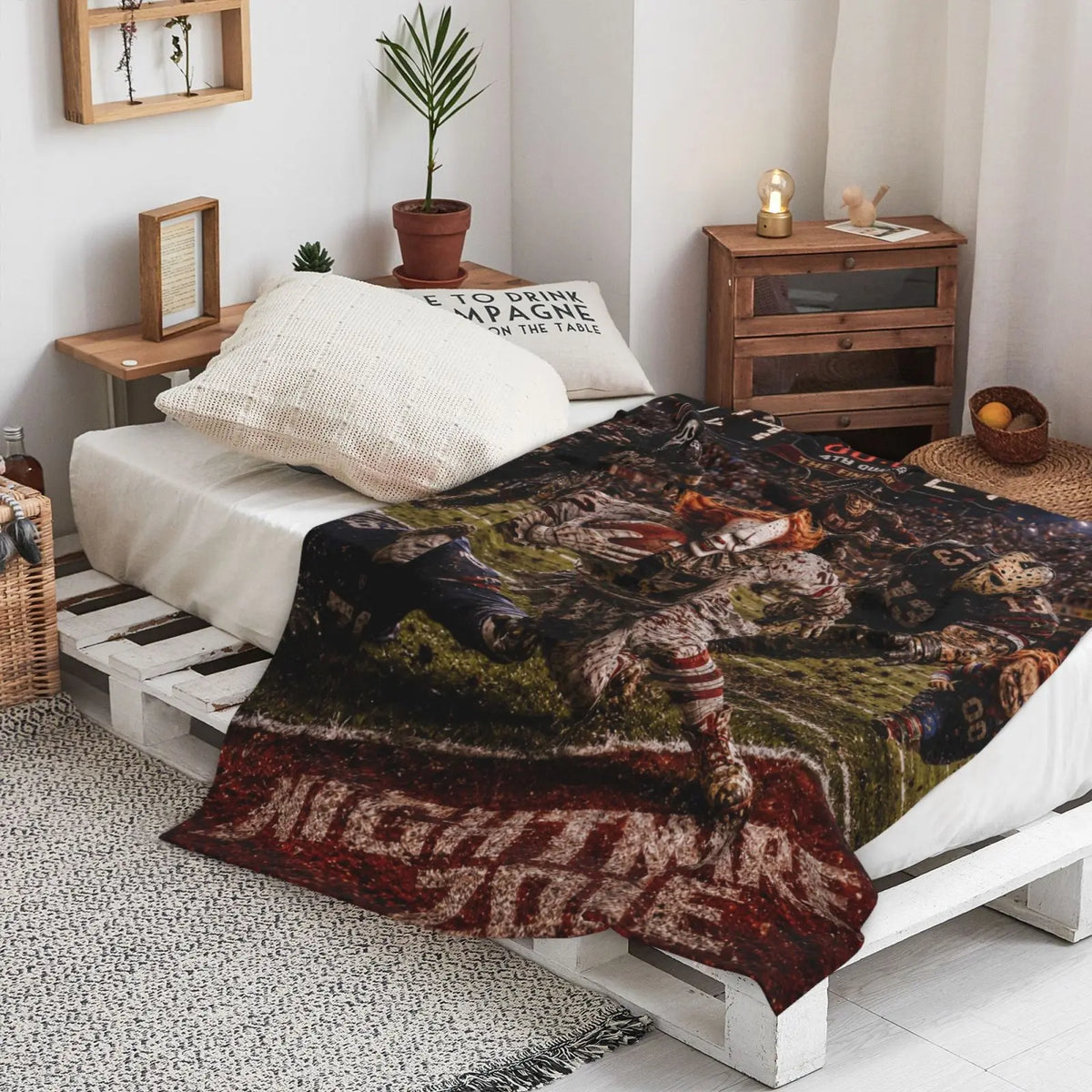 Halloween-M Blanket All Season Sofa Bedroom Chairs Dorm Couch Camping Soft Warm Cozy Bed Fleece Throw Gift for Men Women Boy Girl