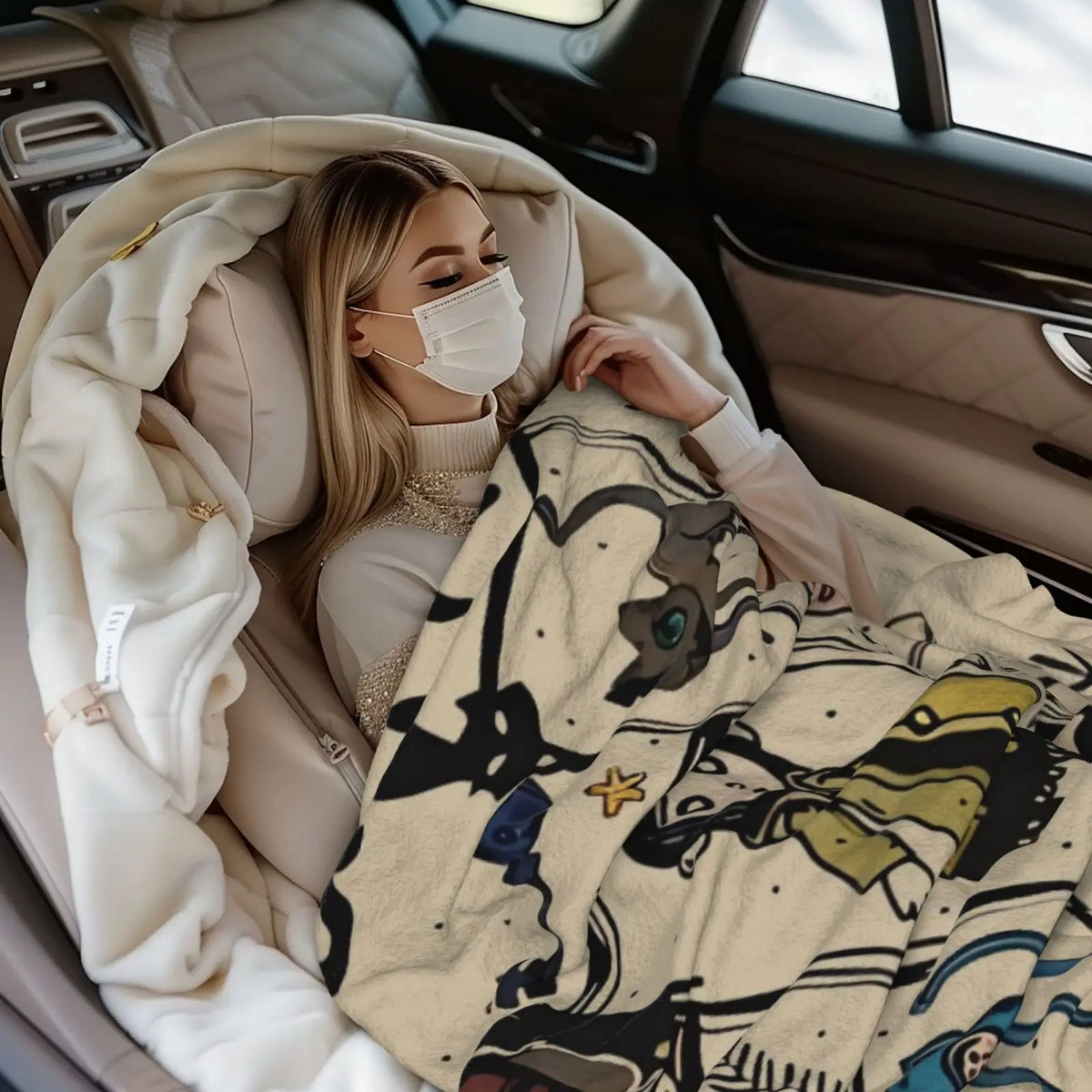 Cartoon Movie Animal Collage Flannel Plush Throw Blanket - Allover Print, All-Season Cozy Gothic Fleece, Cartoon Graphic Throw for Horror Movie Fans (Halloween, Birthdays Gifts), Flannel Plush Throws, Allover Print Blankets